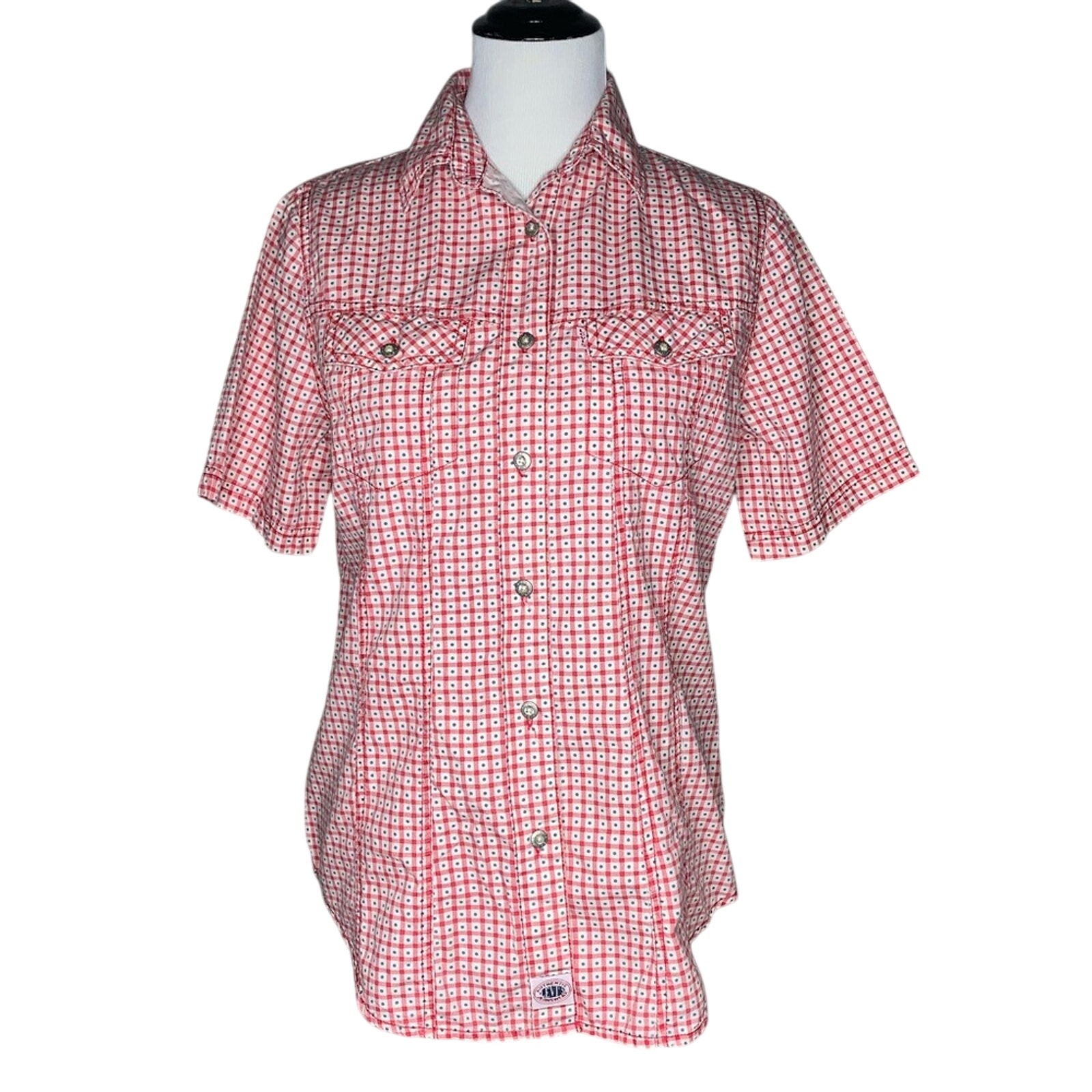 Levis Vintage Short Sleeve Button Down Shirt Sz M